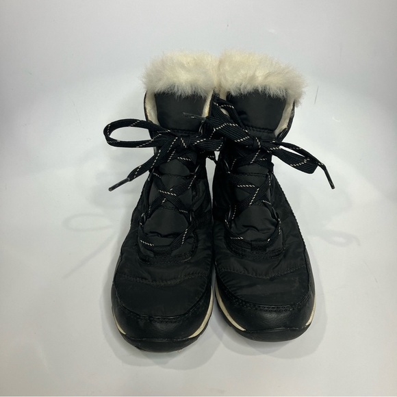 Sorel Whitney fur short lace up boots black size 7 - Picture 3 of 7